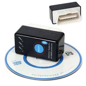 Bluetooth OBD2 ELM 327 з кнопкою, адаптер для діагностики