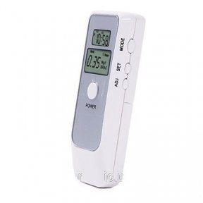 Цифровой алкотестер с двумя LCD дисплеями, часами